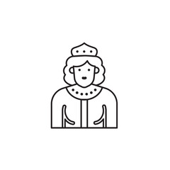 Royal queen line icon
