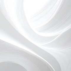 Abstract white flowing curves