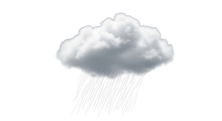 Isolated storm cloud releasing rain, weather forecasting icon, seasonal climate effect