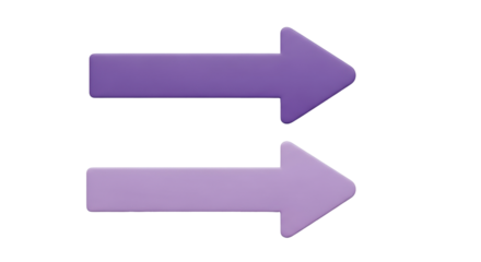 Isolated Pair of Violet Arrows Pointing Rightward Indicating Direction and Navigation