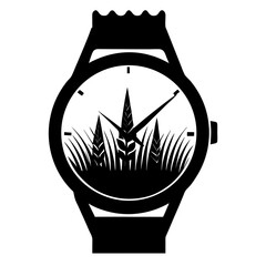 illustration, vector, clock, time, computer graphic, design, icon symbol, minute hand, clip art, simplicity, sparse, elegance, timer, outline, sign, symbol, white background, square - composition, wat