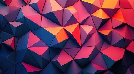 Obraz premium Abstract geometric low poly triangle surface background