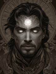 portrait of a fantasy man - generative ai