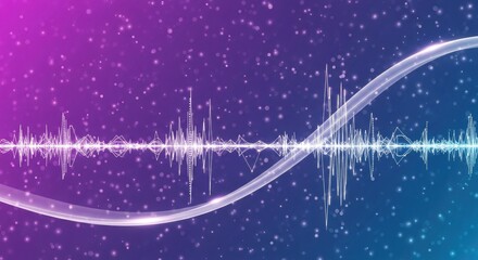 Abstract sound wave visualization digital audio background