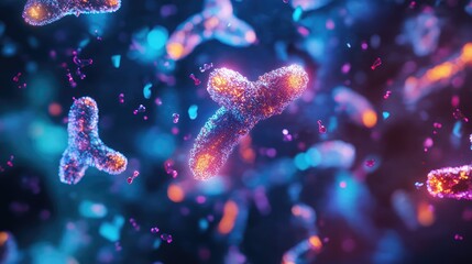 Naklejka premium Antibodies defending body against pathogens in immune system