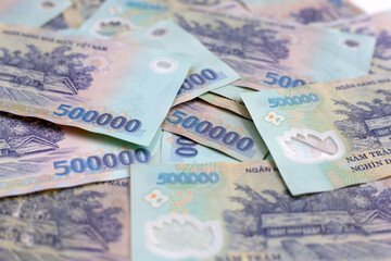 Five hundred thousand dong banknotes