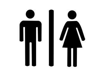 man and woman toilet sign