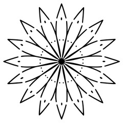 Obraz premium Horizon Petals line art vector 