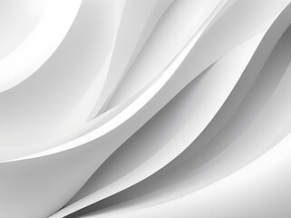 Obraz premium Abstract flowing white fabric with soft shadows and highlights