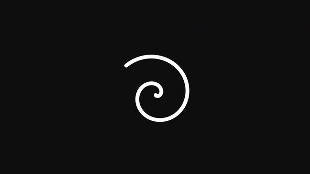 Subtle Elegance: A pristine, minimalist spiral dances against a backdrop of absolute black, embodying harmony, the Fibonacci sequence, and visual serenity.
