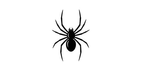 Obraz premium Vector icon of a Halloween spider with symmetrical legs