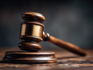 Close-up of a wooden gavel resting on a stand (1)