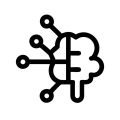 AI Link Icon Set &ndash; Artificial Intelligence, Machine Learning, Technology, Digital, Network, Connectivity, Futuristic