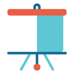 vector illustration of a presentation board