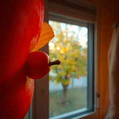warm extreme macro close up, small subject detail, reds, oranges