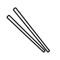 chopsticks isolated on white background