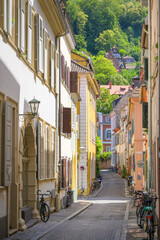 Charming streets of Heidelberg's Old Town invite exploration on a sunny day