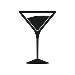 martini glass with a cocktail