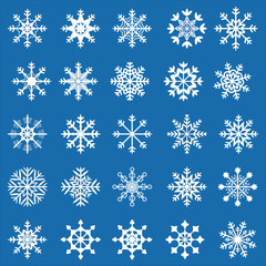 Snowflakes Vector Set | Winter and Christmas Icons