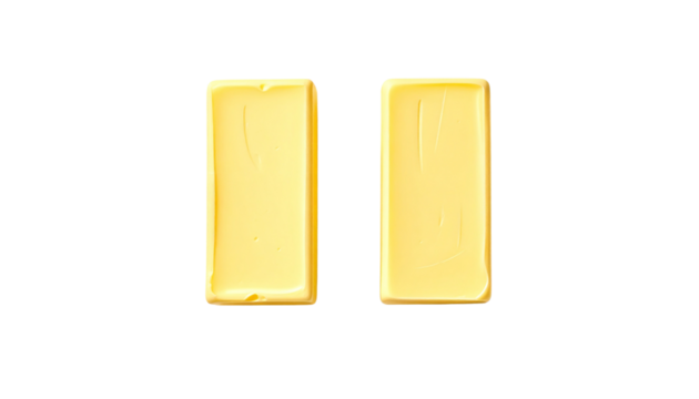 Butter Stick Duo Collection  Isolated on Transparent Background