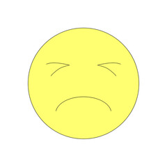 苦悩や悲しみを示すシンプルな表情