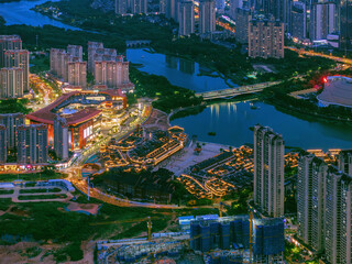 china city skyline night view