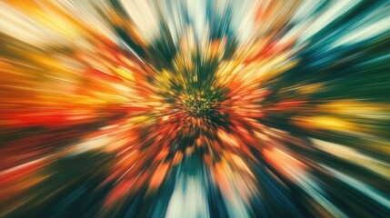Colorful light streaks creating abstract speed motion explosion