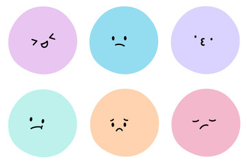 emotion emoji with color round 