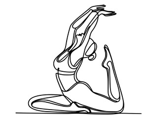 yoga woman vector