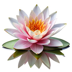 Water lily flower isolated on transparent background PNG