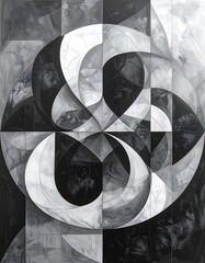 Abstract monochrome swirl