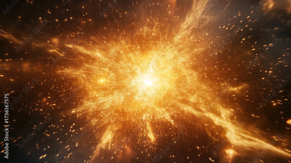 Canvas Prints cosmic explosion creating energy and light expanding universe