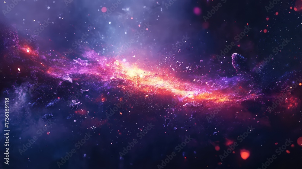 Canvas Prints cosmic nebula forming new stars and asteroids in space