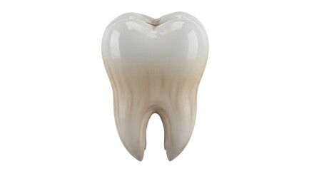 Isolated Molar Tooth Dental Anatomy, 3D Rendering of Human Teeth Close-Up, Hygiene Model
