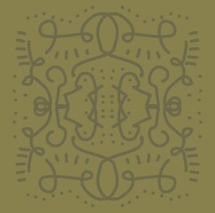 Minimal abstract image for modern interior. The picture is painted by hand on a tablet.