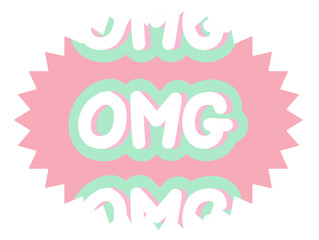 Pastel OMG sale tag for shocking price, online shopping, marketing, promotion, sticker, banner, discount, business, social media, print, ad, template, sign, symbol, campaign, web button