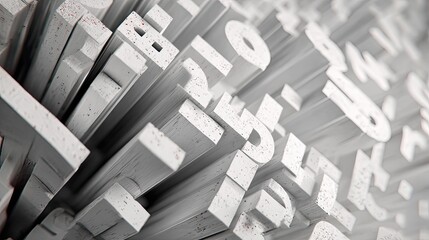 Obraz premium Random letters creating abstract chaotic typography background