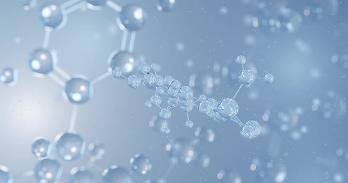 Furosemide rotating 3D model of loop diuretic, seamless looped video
