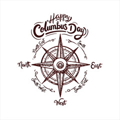 Obraz premium Columbus Day T-Shirt Design | American Heritage Graphic Tee for Columbus Day Celebration