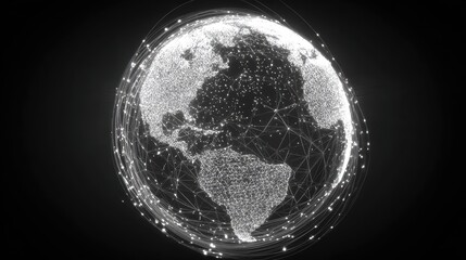 Global network connecting digital earth data communication
