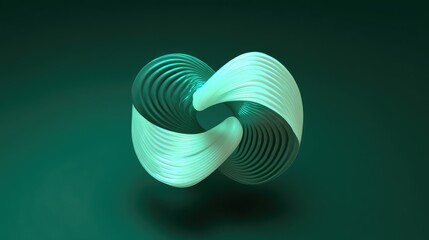 Abstract 3d render illustrating an infinity knot shape