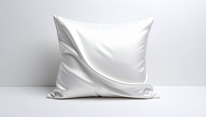 white silk pillow