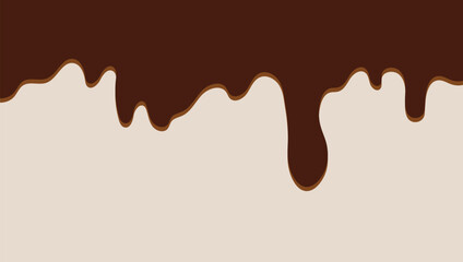 Chocolate drip with a flowing effect for your design needs isolated on white background a sweet and tasty treat