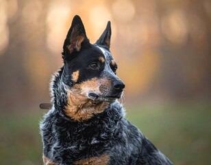 Dog portrait in autumnal light