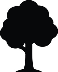 Silhouette of a tree, showcasing its form