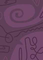 Minimal abstract image for modern interior. The picture is painted by hand on a tablet. © neurostructure