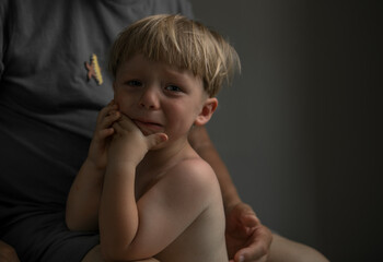 Portrait of Grandfather and Grandson in Soft Natural Light