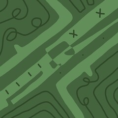 Minimal abstract image for modern interior. The picture is painted by hand on a tablet. © neurostructure