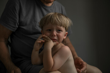 Portrait of Grandfather and Grandson in Soft Natural Light