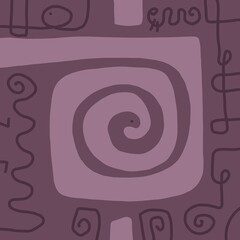 Minimal abstract image for modern interior. The picture is painted by hand on a tablet. © neurostructure